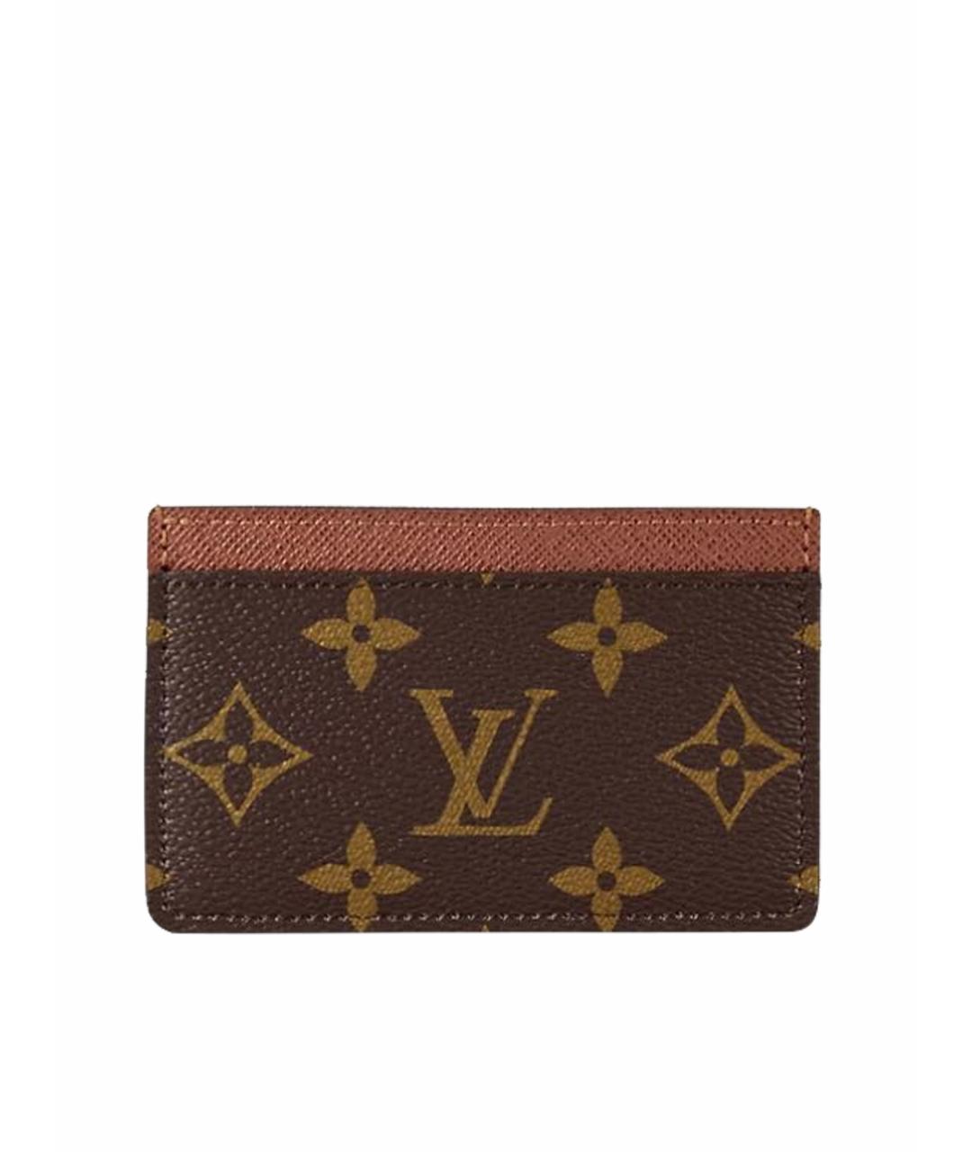 LOUIS VUITTON Коричневый кардхолдер, фото 1