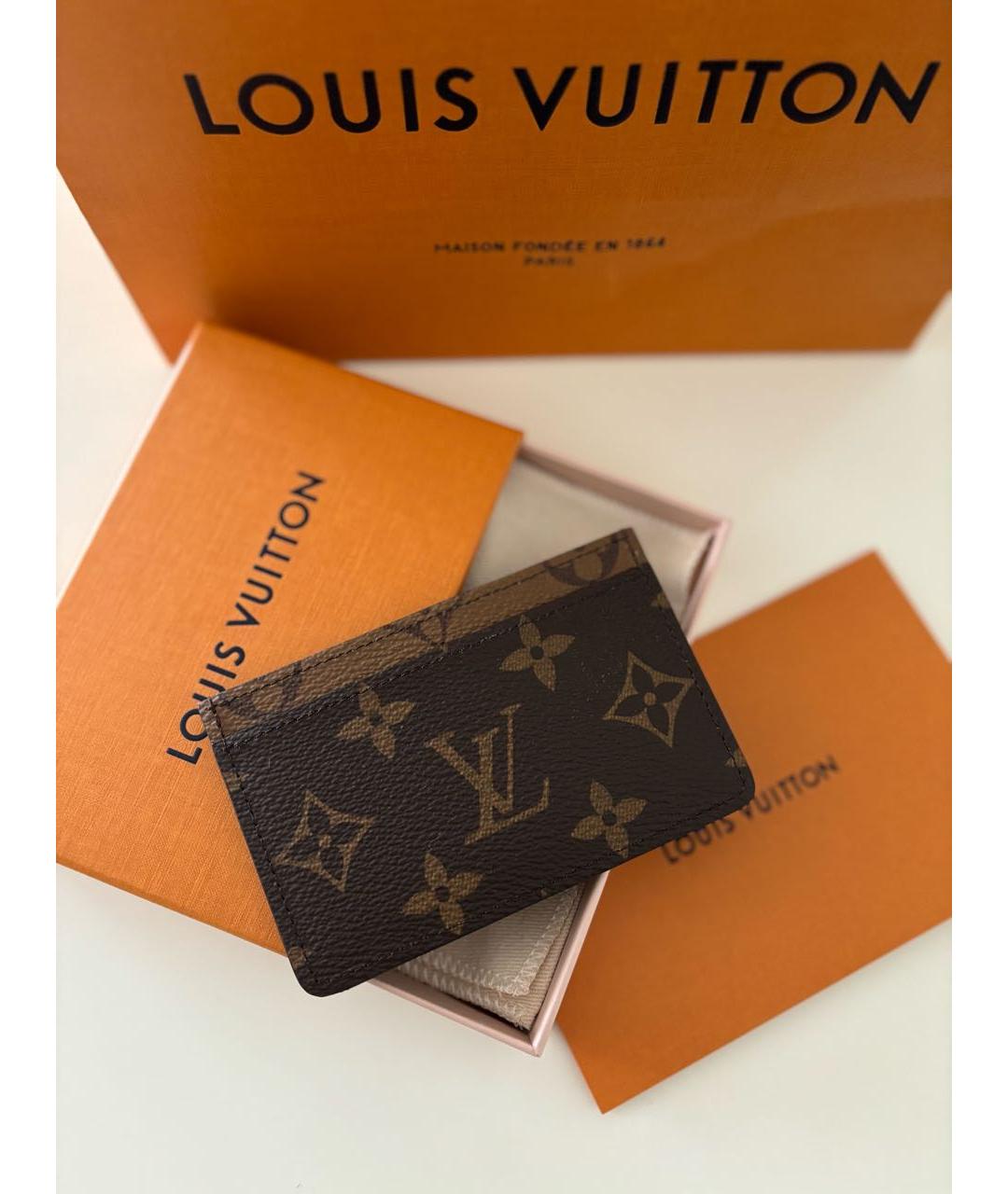 LOUIS VUITTON Коричневый кардхолдер, фото 2