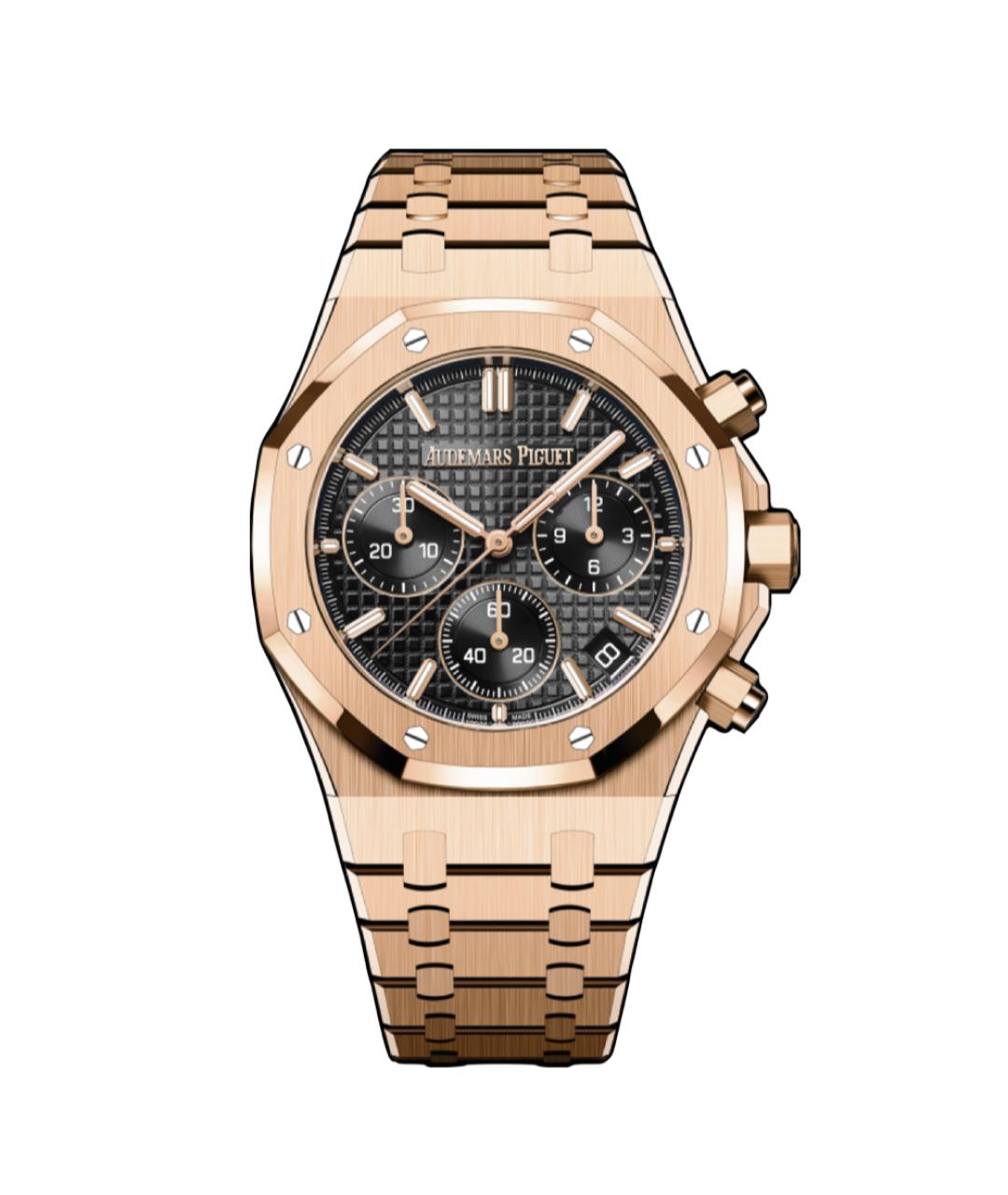 Audemars Piguet Черные часы из розового золота, фото 1