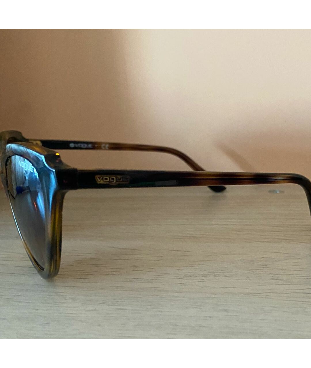 VOGUE EYEWEAR Коричневые пластиковые солнцезащитные очки, фото 3
