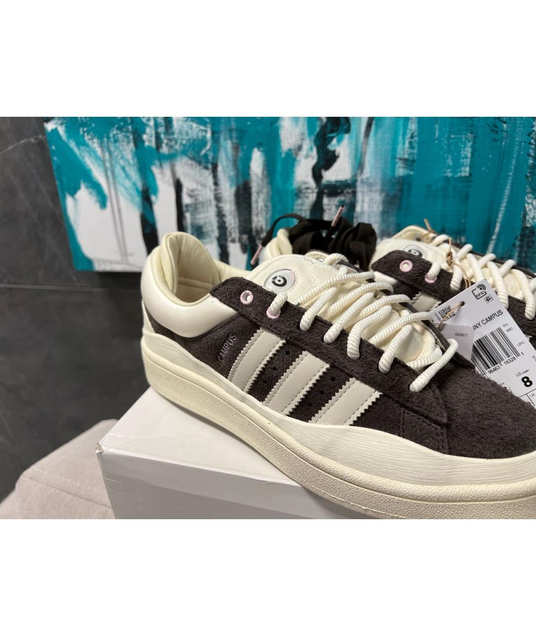 ADIDAS Коричневые замшевые кроссовки, фото 7