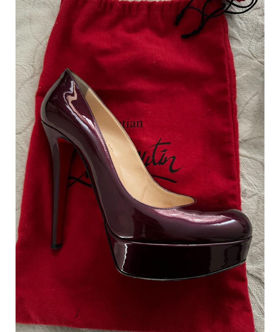 CHRISTIAN LOUBOUTIN Фиолетовые кожаные туфли, фото 5