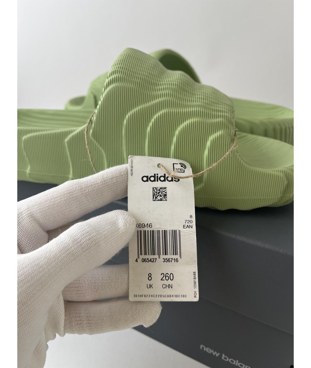 ADIDAS Зеленые шлепанцы, фото 8