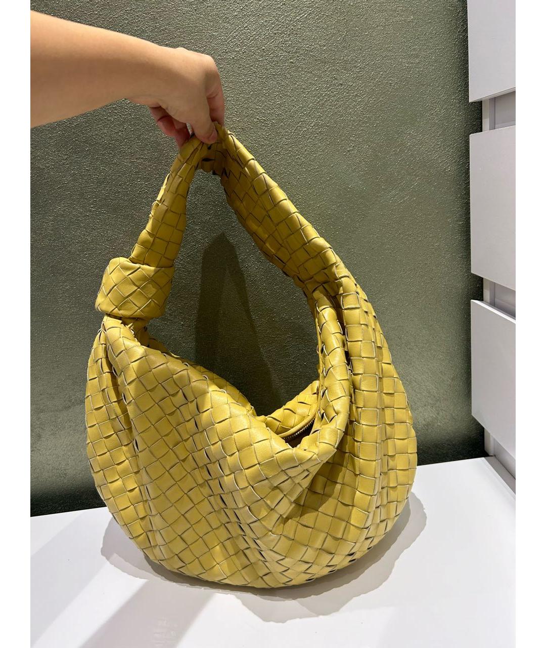 BOTTEGA VENETA Горчичная кожаная сумка через плечо, фото 2