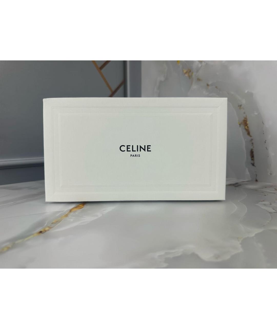 CELINE Золотые металлические солнцезащитные очки, фото 4