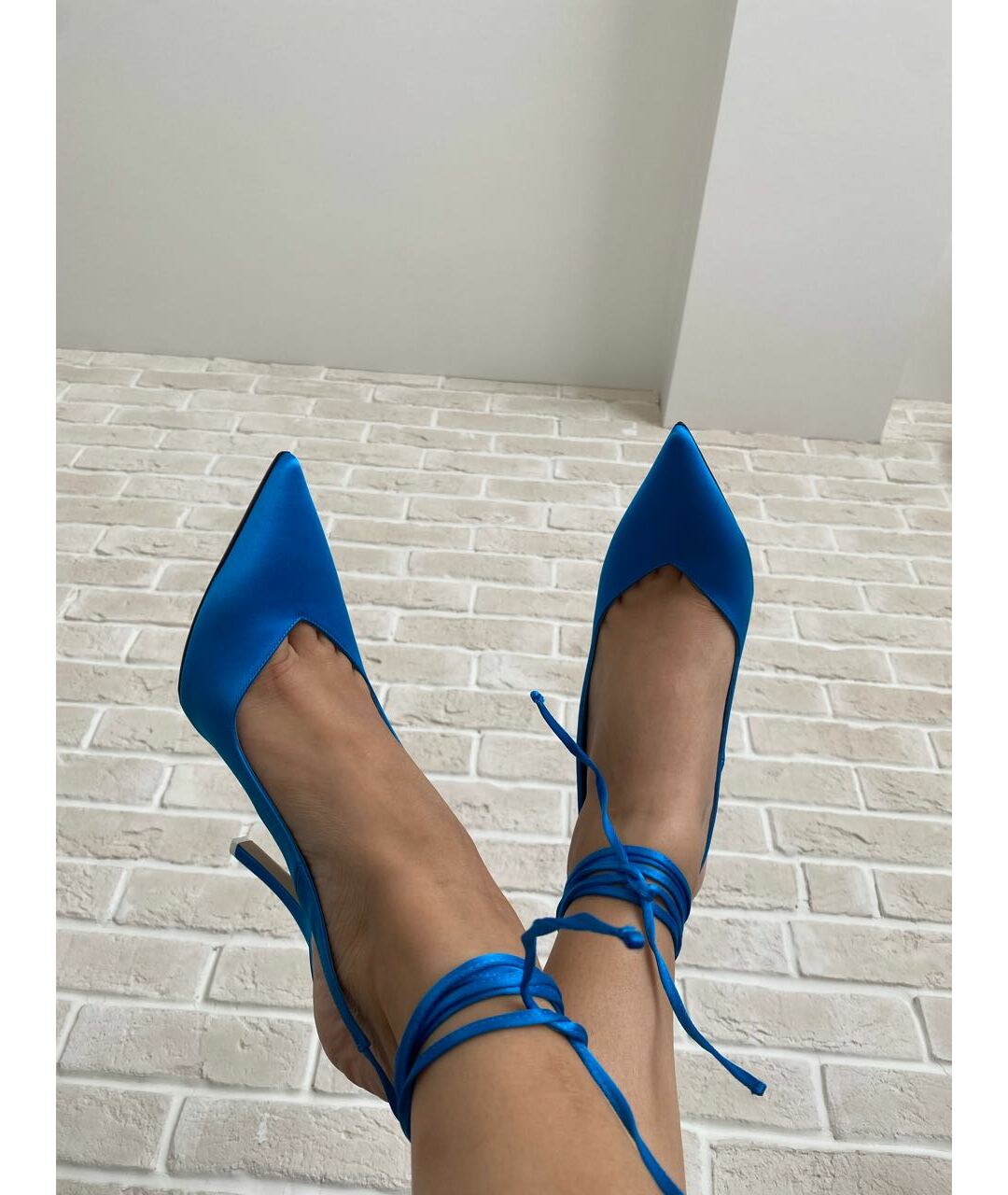 THE ATTICO Голубые текстильные туфли, фото 2