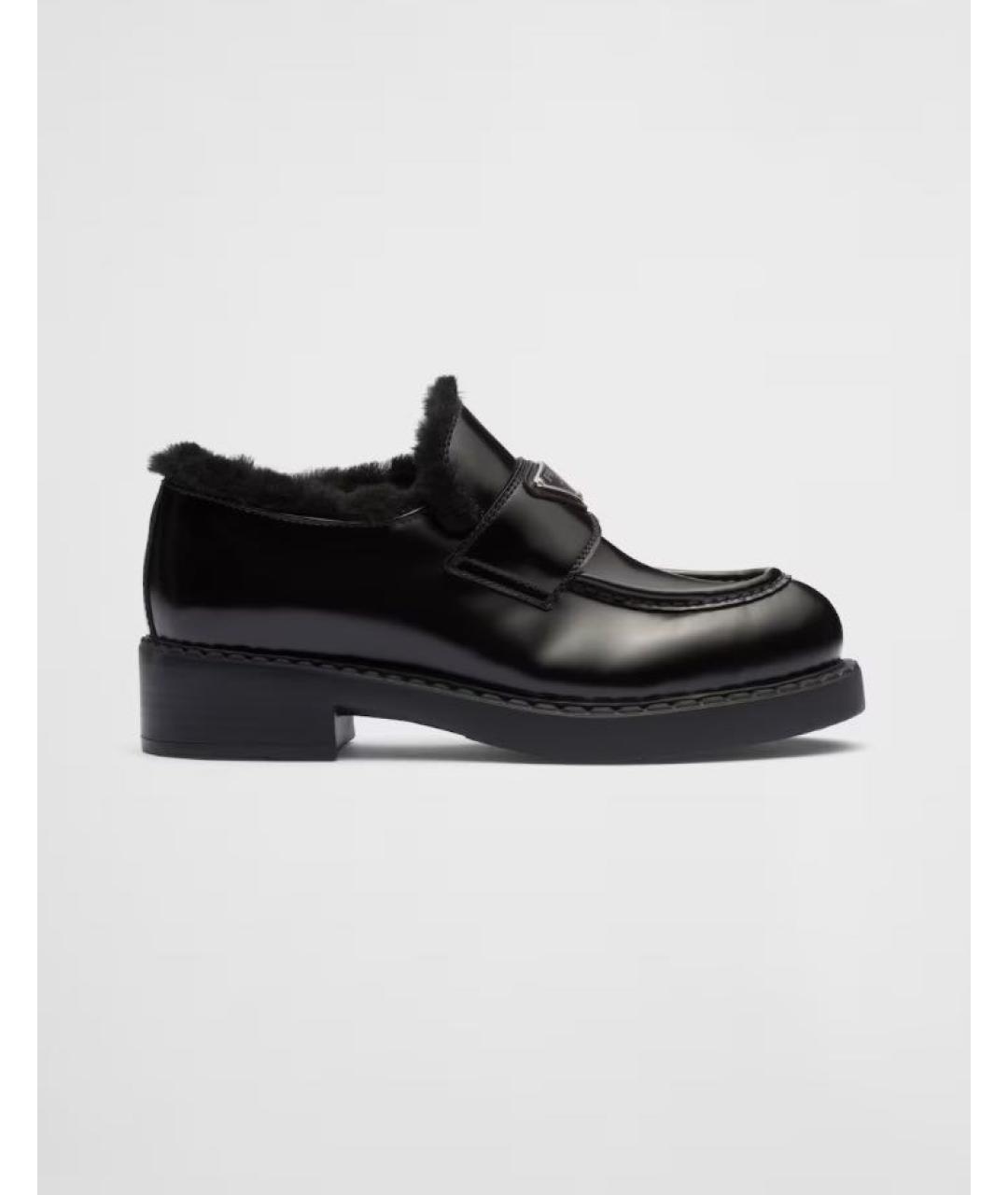 PRADA Черные кожаные лоферы, фото 2