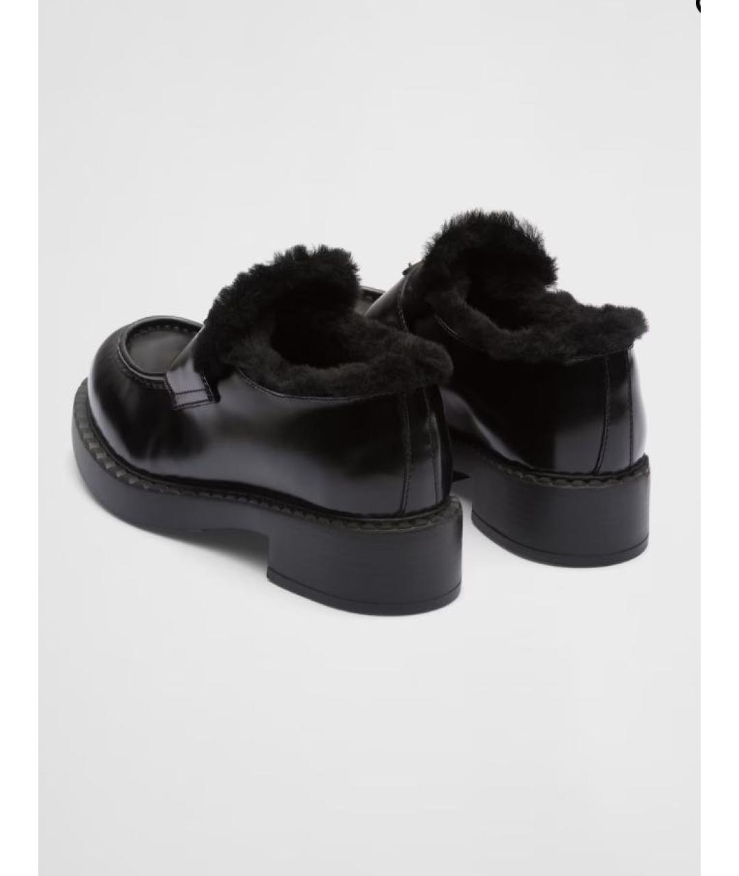 PRADA Черные кожаные лоферы, фото 4