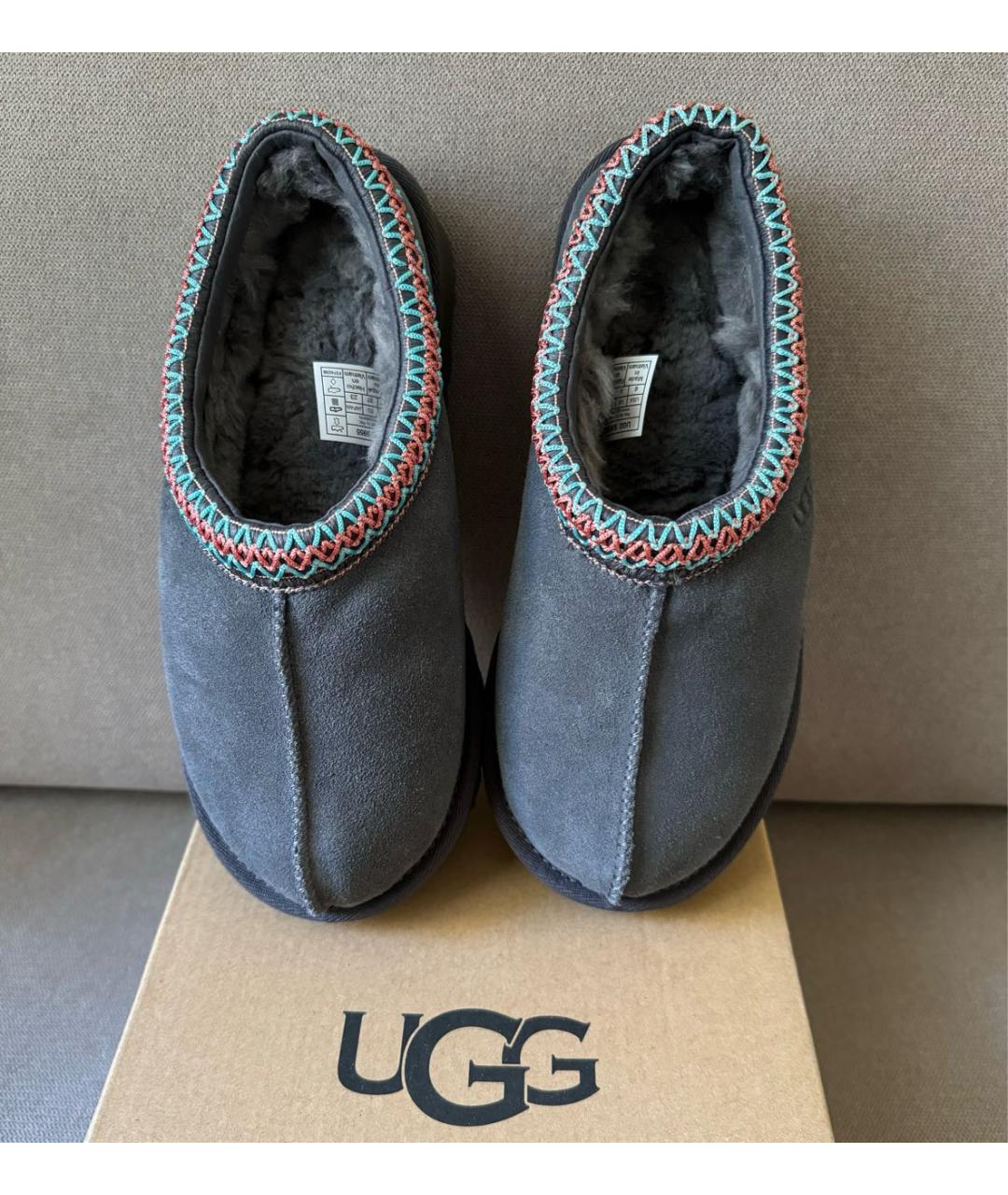 UGG AUSTRALIA Серые замшевые мюли, фото 6