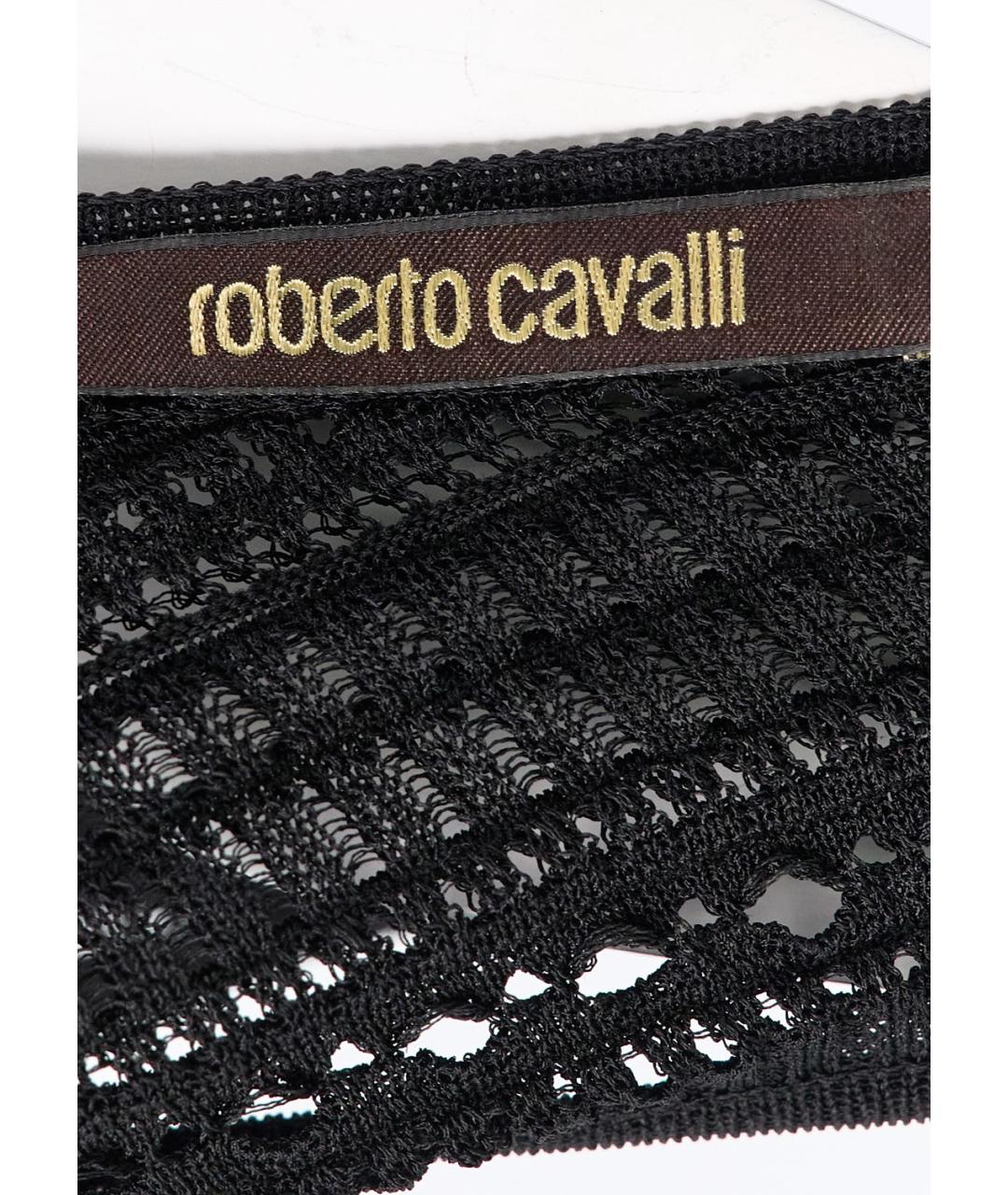 ROBERTO CAVALLI Черное шелковое вечернее платье, фото 3