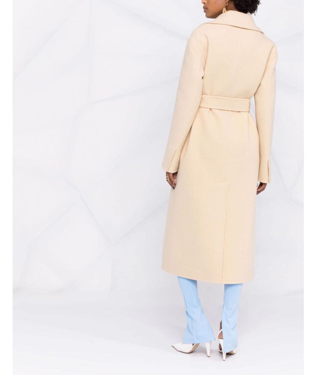 JIL SANDER Желтое шерстяное пальто, фото 5