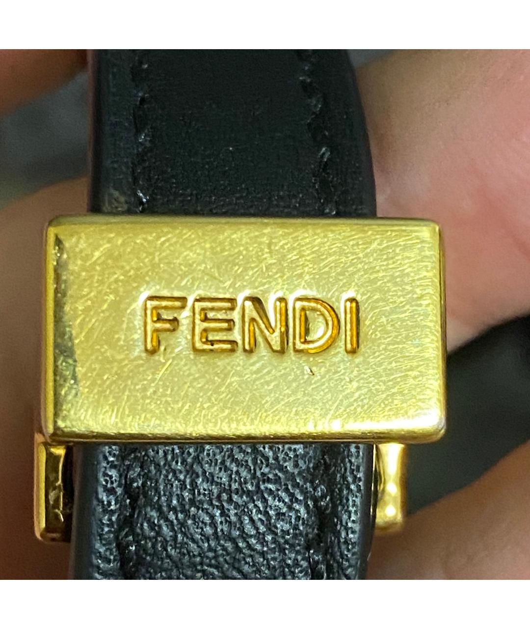 FENDI Черная кожаная сумка тоут, фото 5