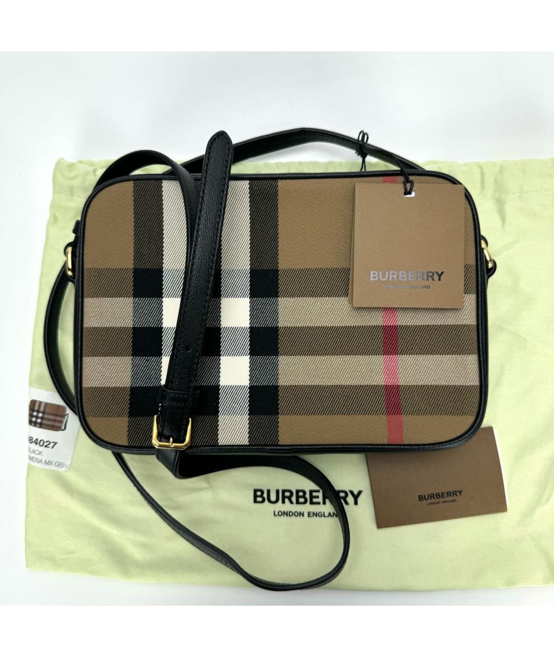 BURBERRY Черная кожаная сумка через плечо, фото 9