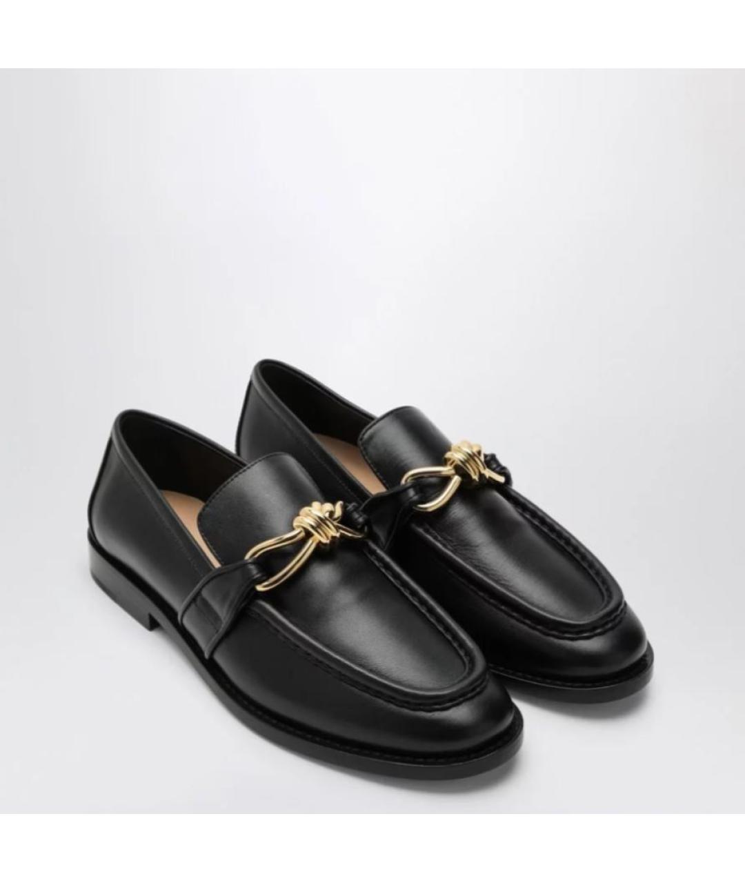 BOTTEGA VENETA Черные кожаные лоферы, фото 2