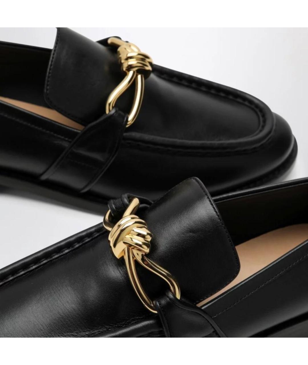 BOTTEGA VENETA Черные кожаные лоферы, фото 5