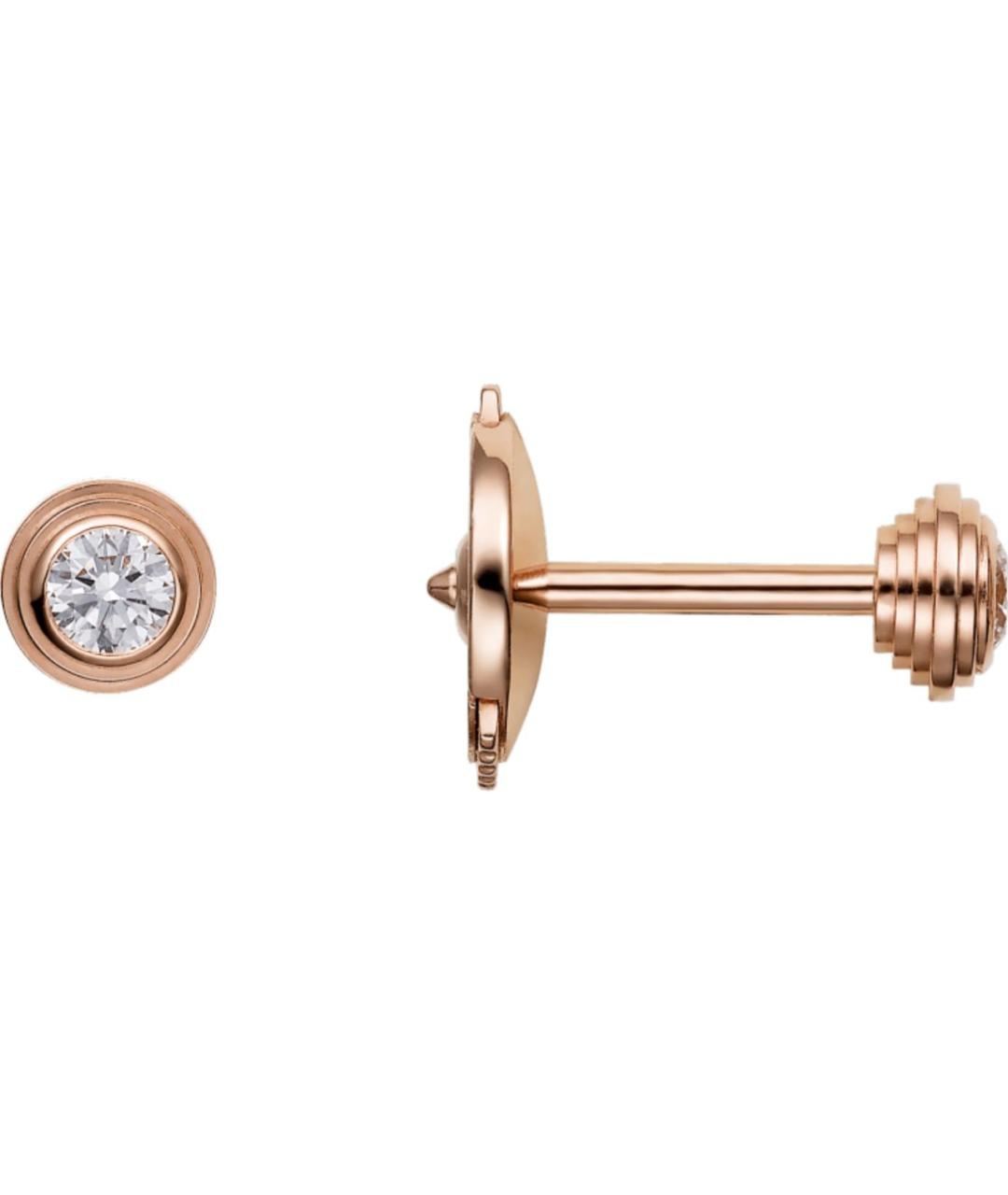 CARTIER Розовые серьги из розового золота, фото 3