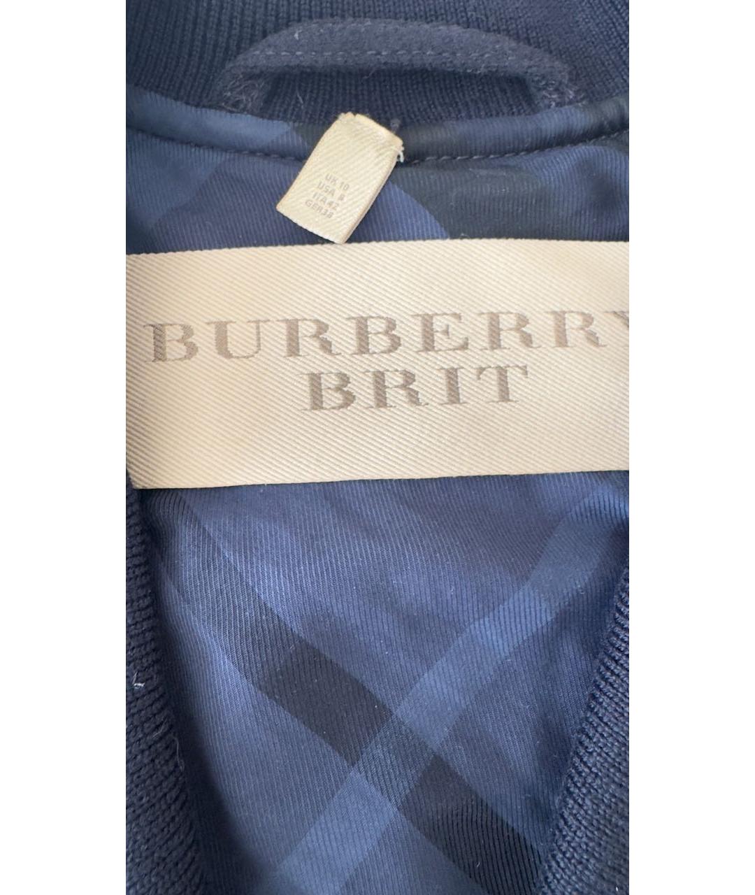 BURBERRY Темно-синее шерстяное пальто, фото 3