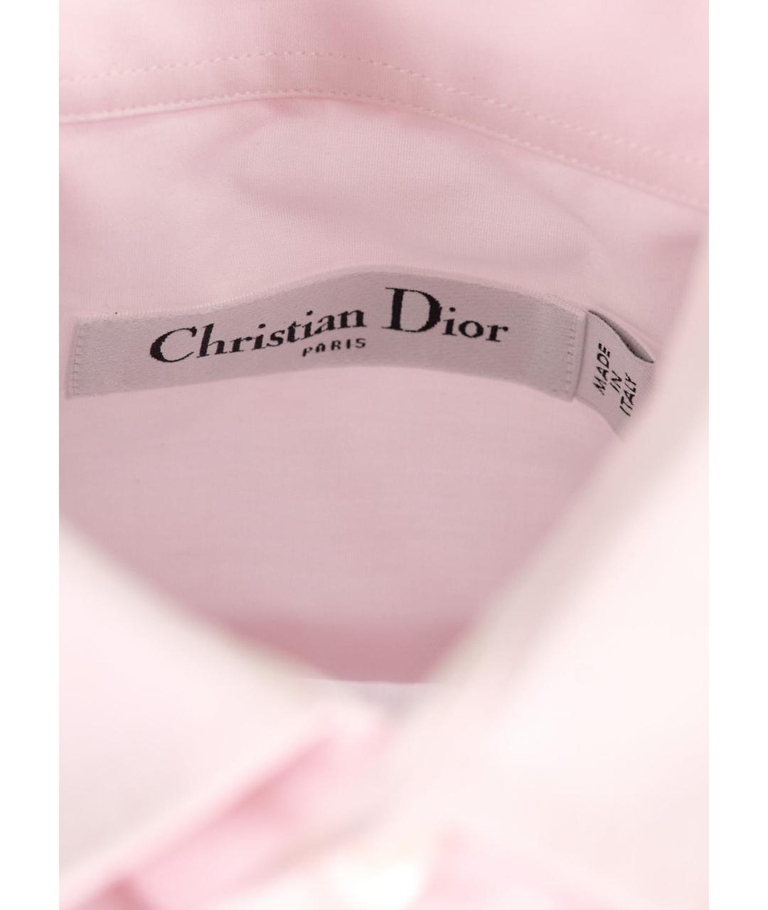 CHRISTIAN DIOR Розовая хлопковая рубашка, фото 3