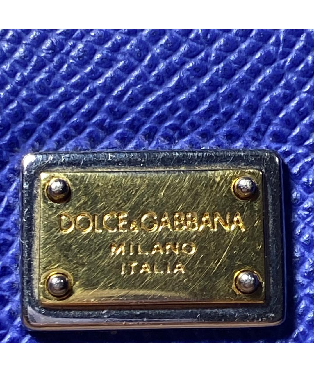 DOLCE&GABBANA Синий кожаный кошелек, фото 6