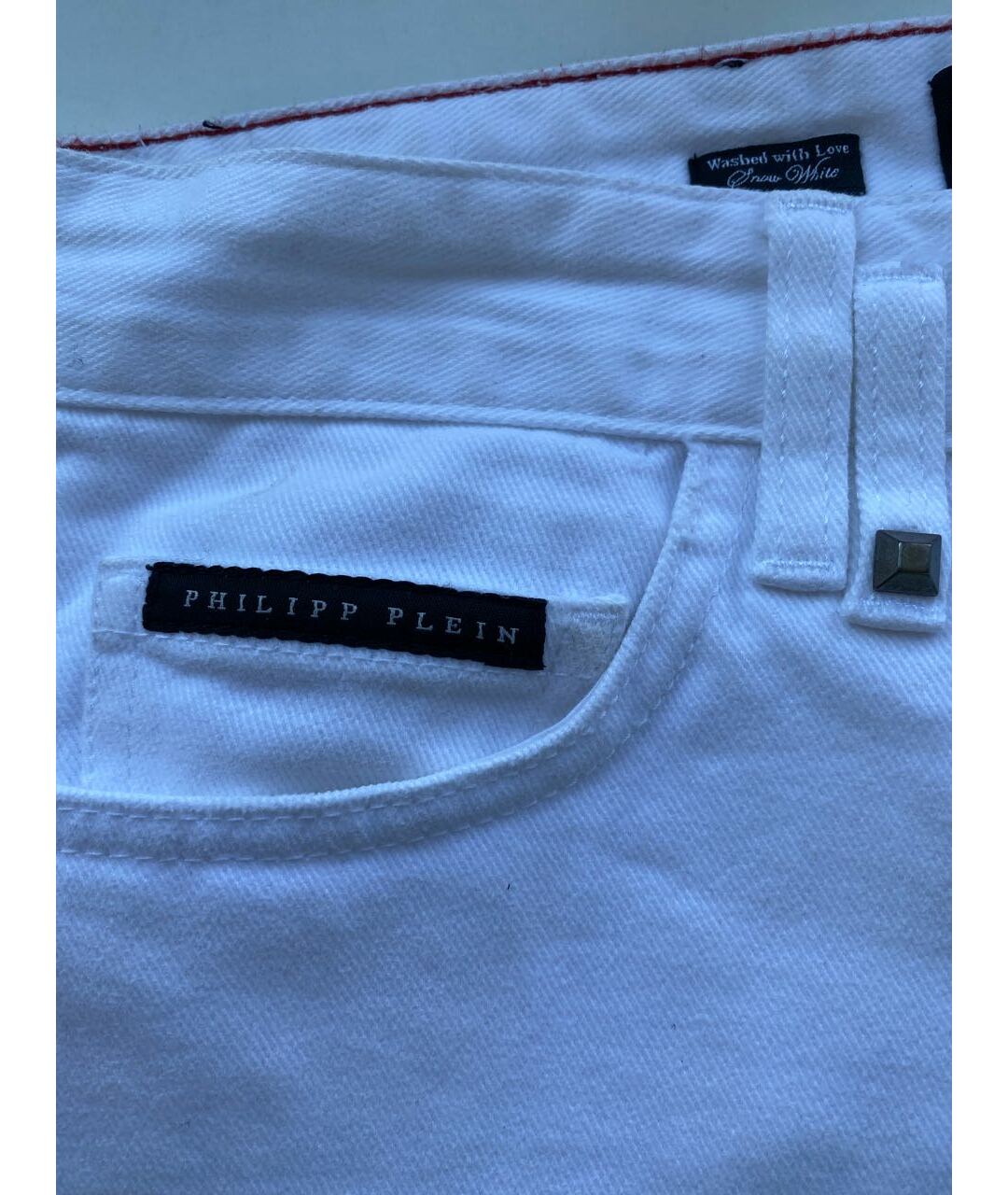 PHILIPP PLEIN Белые хлопковые джинсы скинни, фото 7