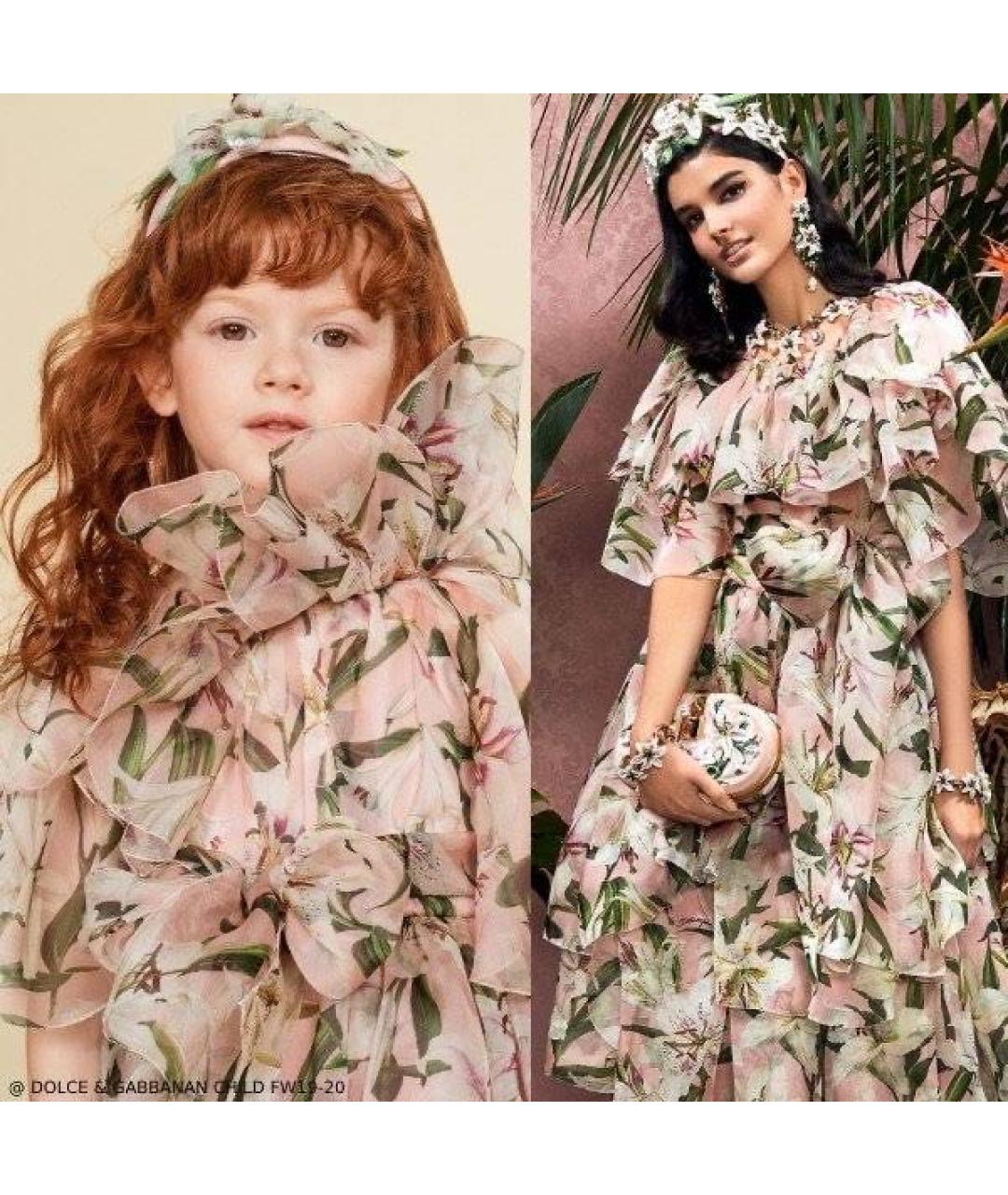 DOLCE & GABBANA KIDS Оранжевая хлопковая юбка, фото 3