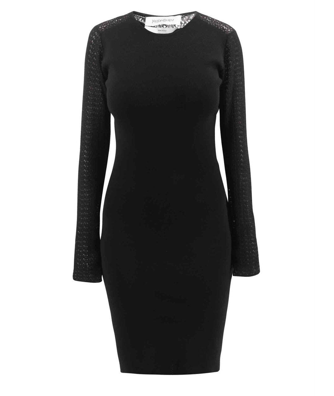 YVES SAINT LAURENT VINTAGE Черное шерстяное повседневное платье, фото 1