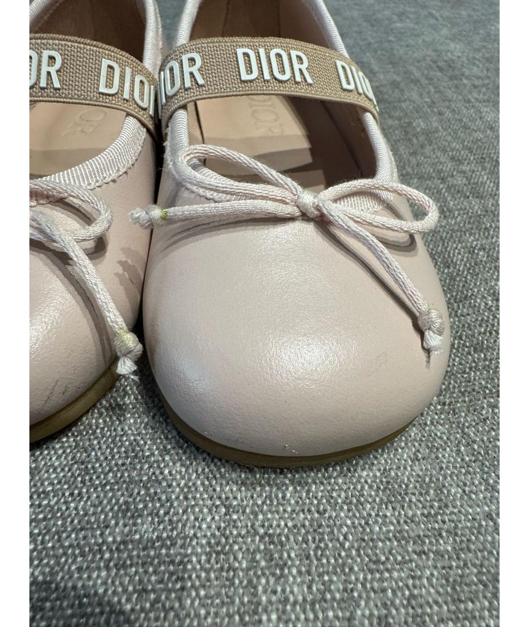 BABY DIOR Розовые кожаные балетки и туфли, фото 6