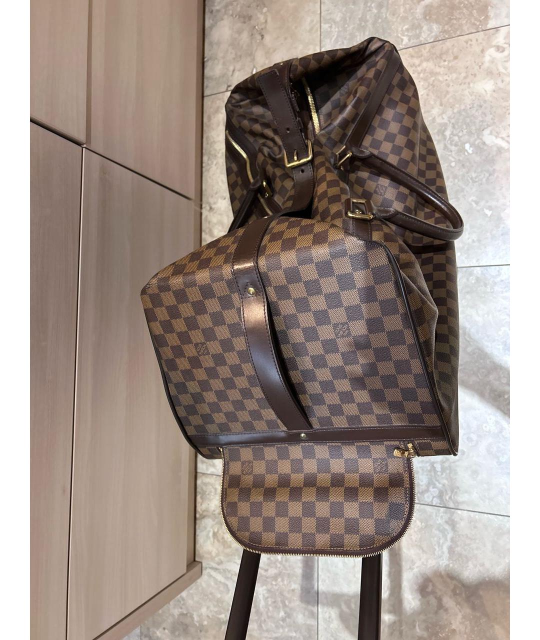 LOUIS VUITTON Коричневая кожаная дорожная/спортивная сумка, фото 2