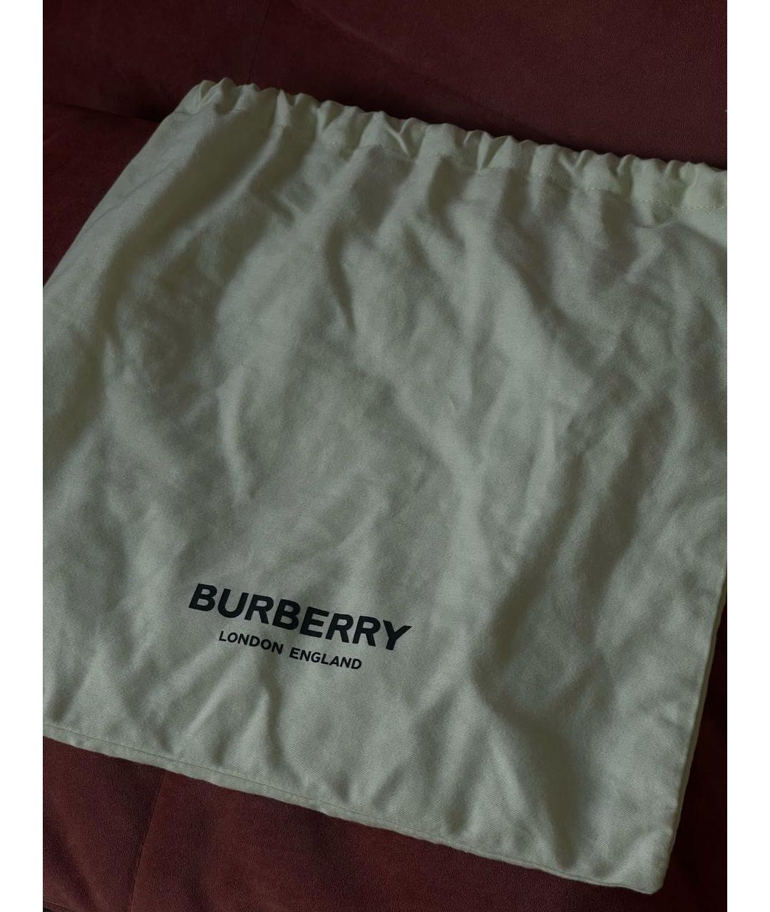 BURBERRY Черная хлопковая футболка, фото 4