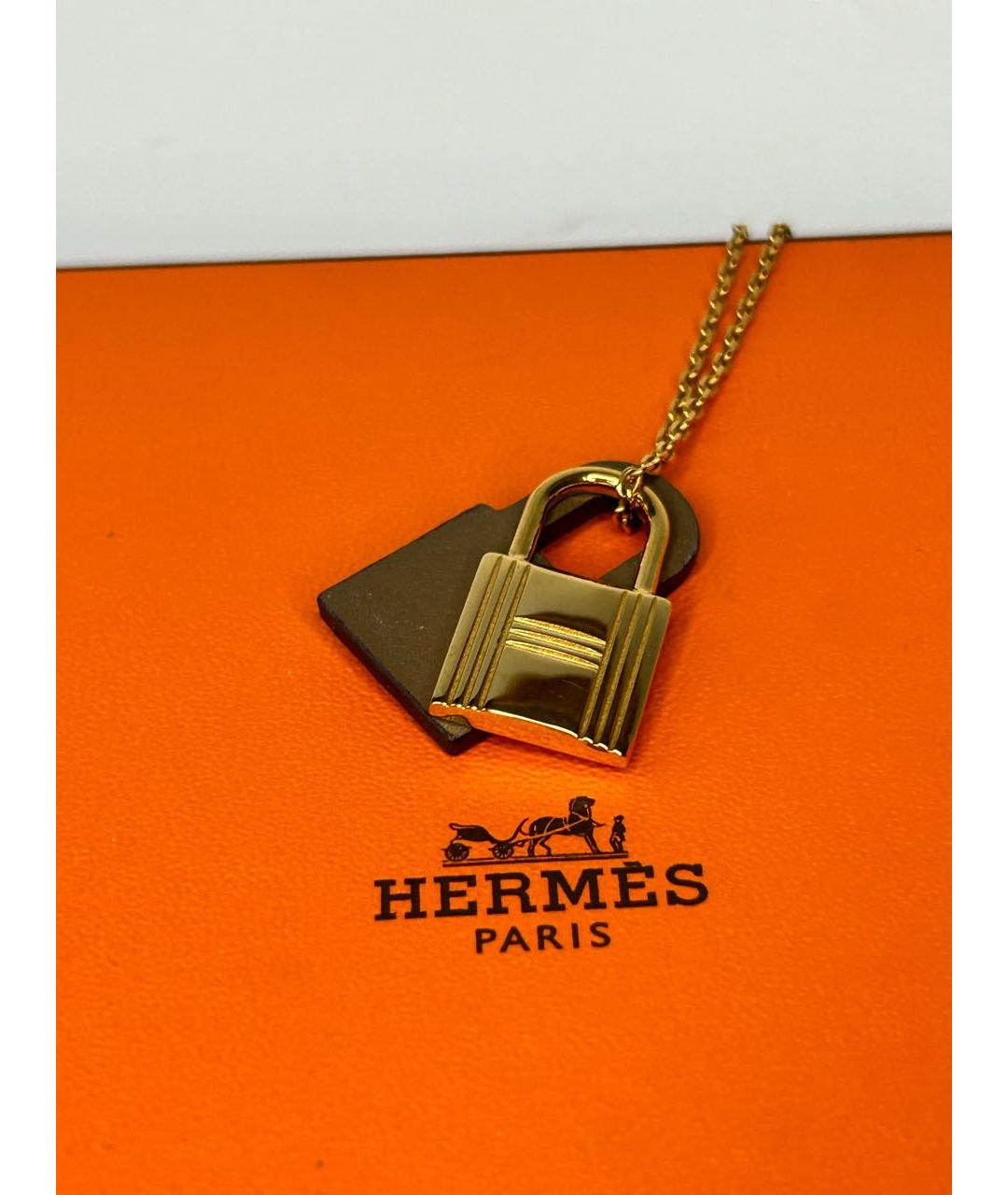 HERMES Мульти позолоченная подвеска, фото 4