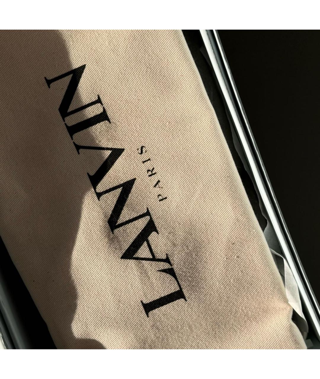 LANVIN Черные текстильные балетки, фото 5