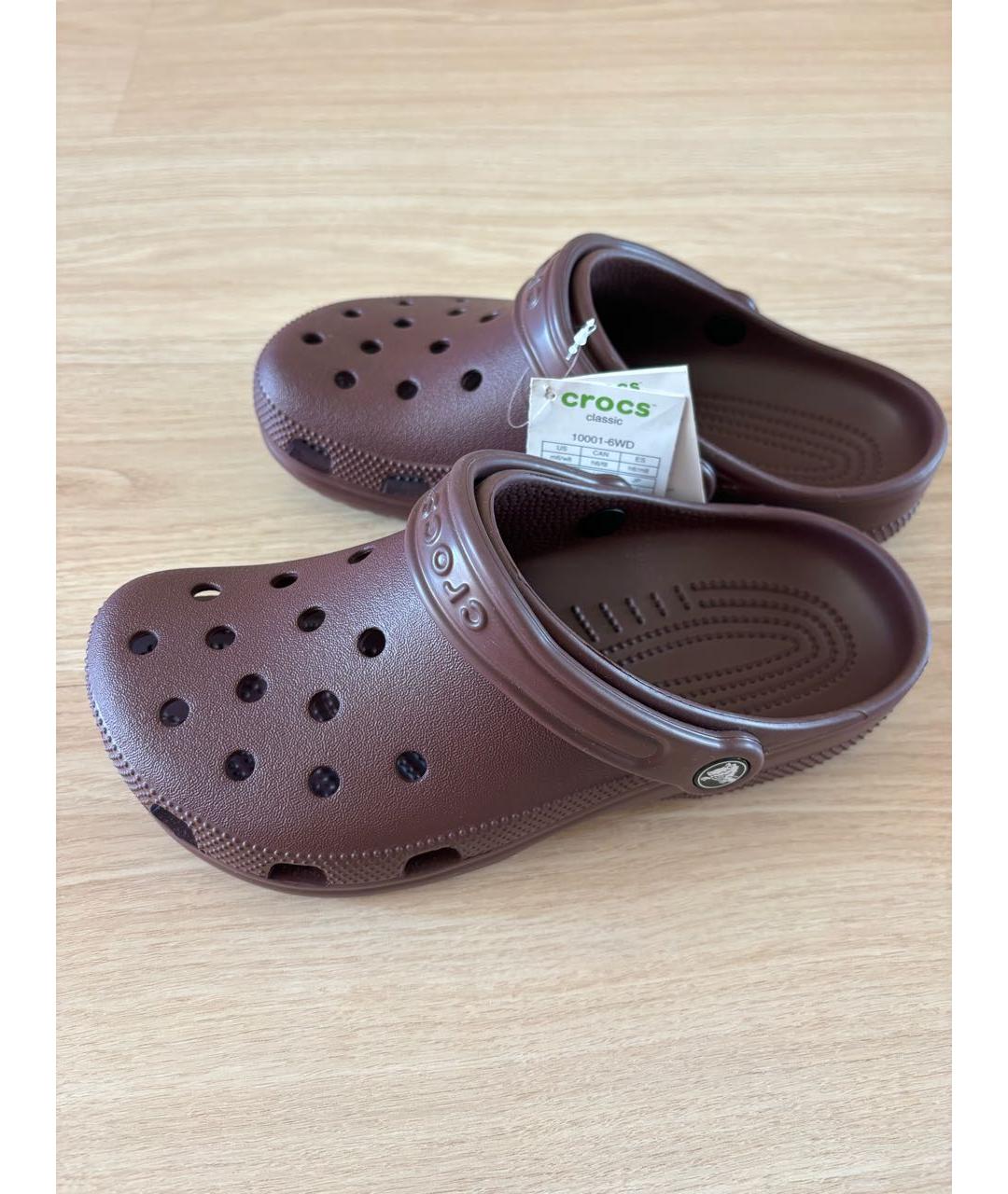 CROCS Фиолетовые резиновые сабо, фото 3