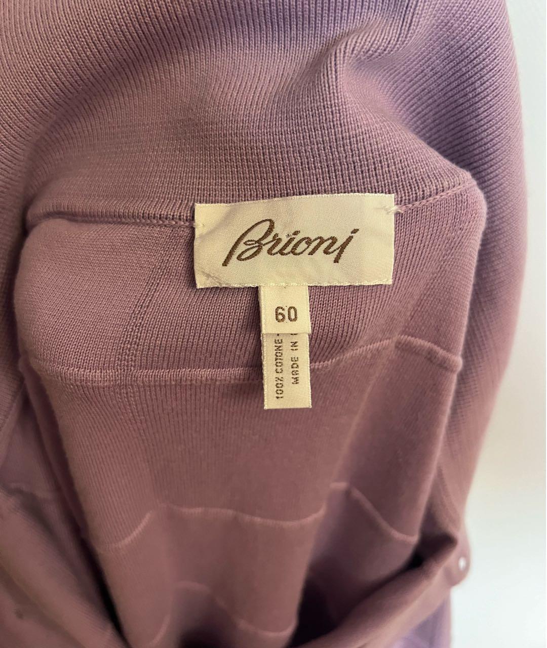 BRIONI Фиолетовый хлопковый джемпер / свитер, фото 7