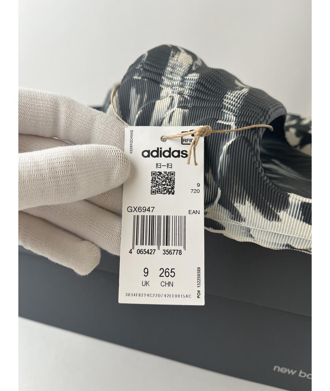 ADIDAS Черные шлепанцы, фото 8