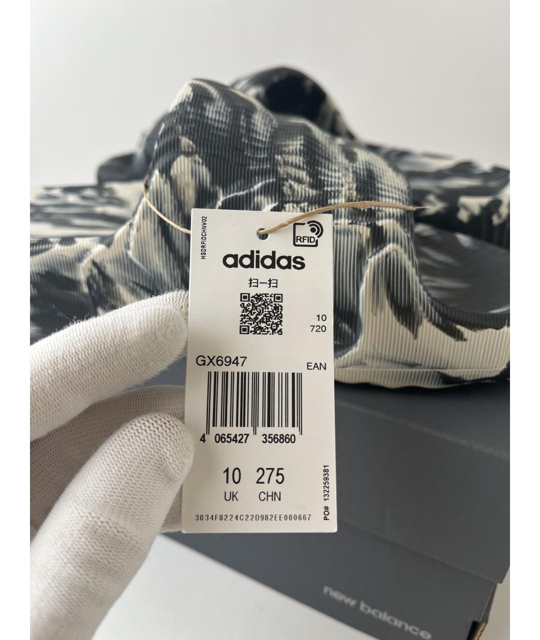 ADIDAS Черные шлепанцы, фото 8