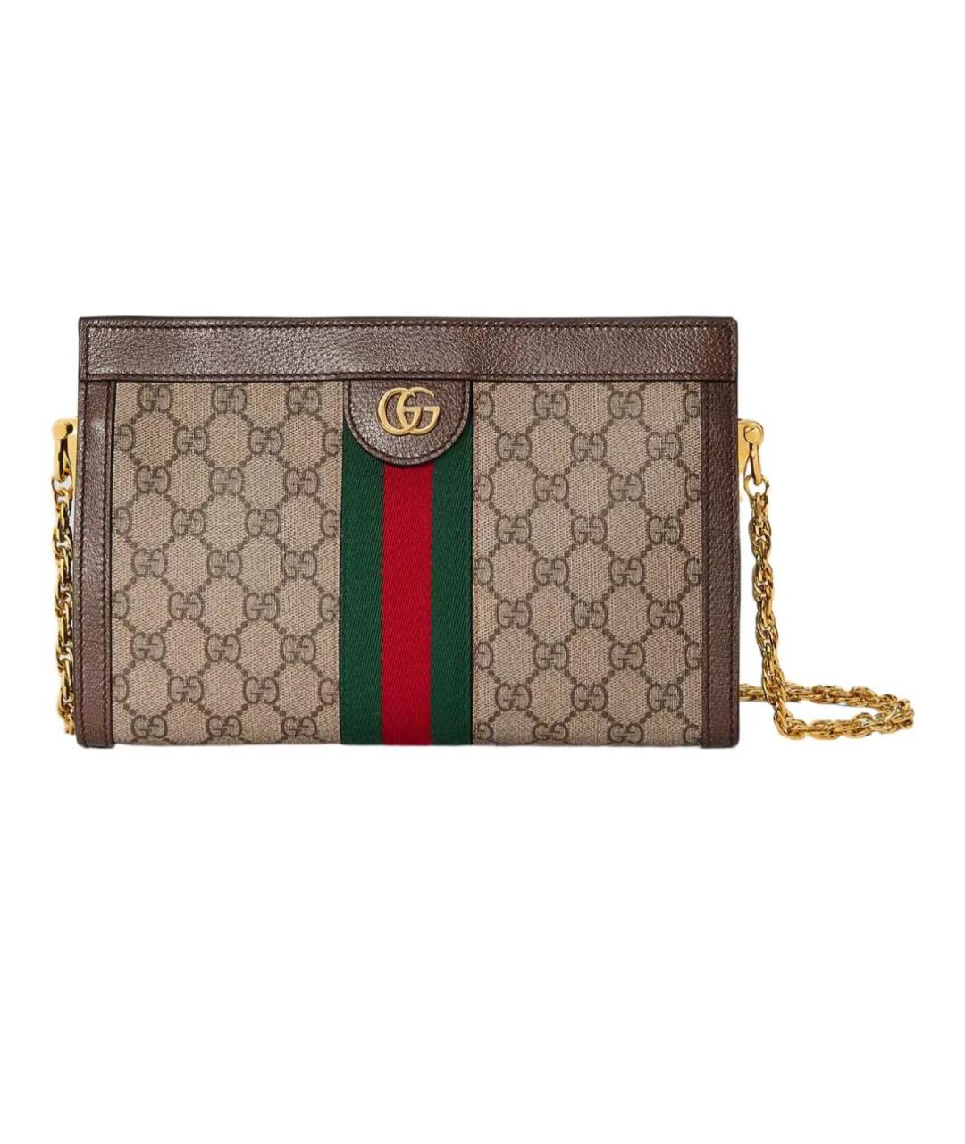 GUCCI Бежевая кожаная сумка через плечо, фото 1