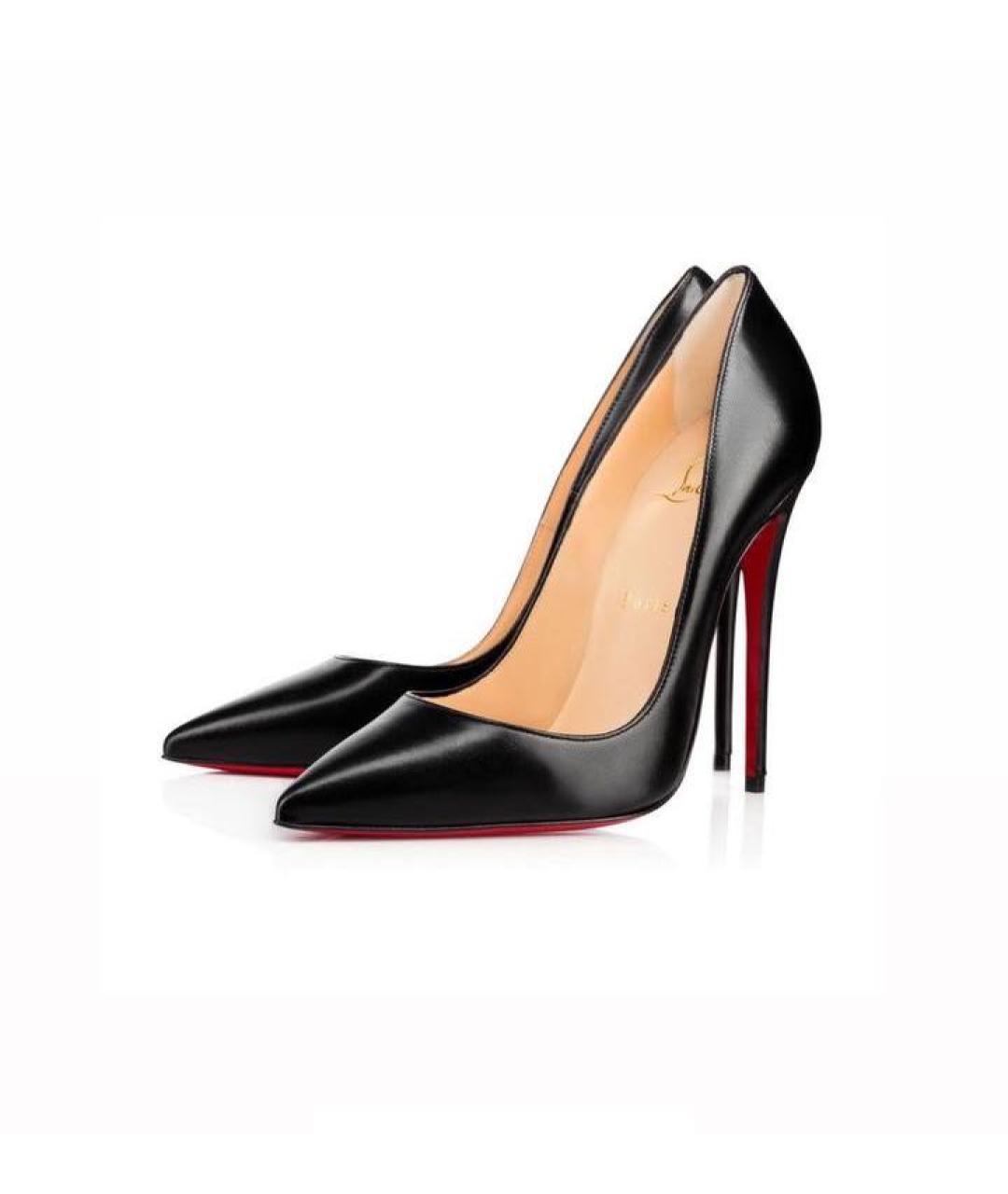 CHRISTIAN LOUBOUTIN Черные кожаные туфли, фото 7