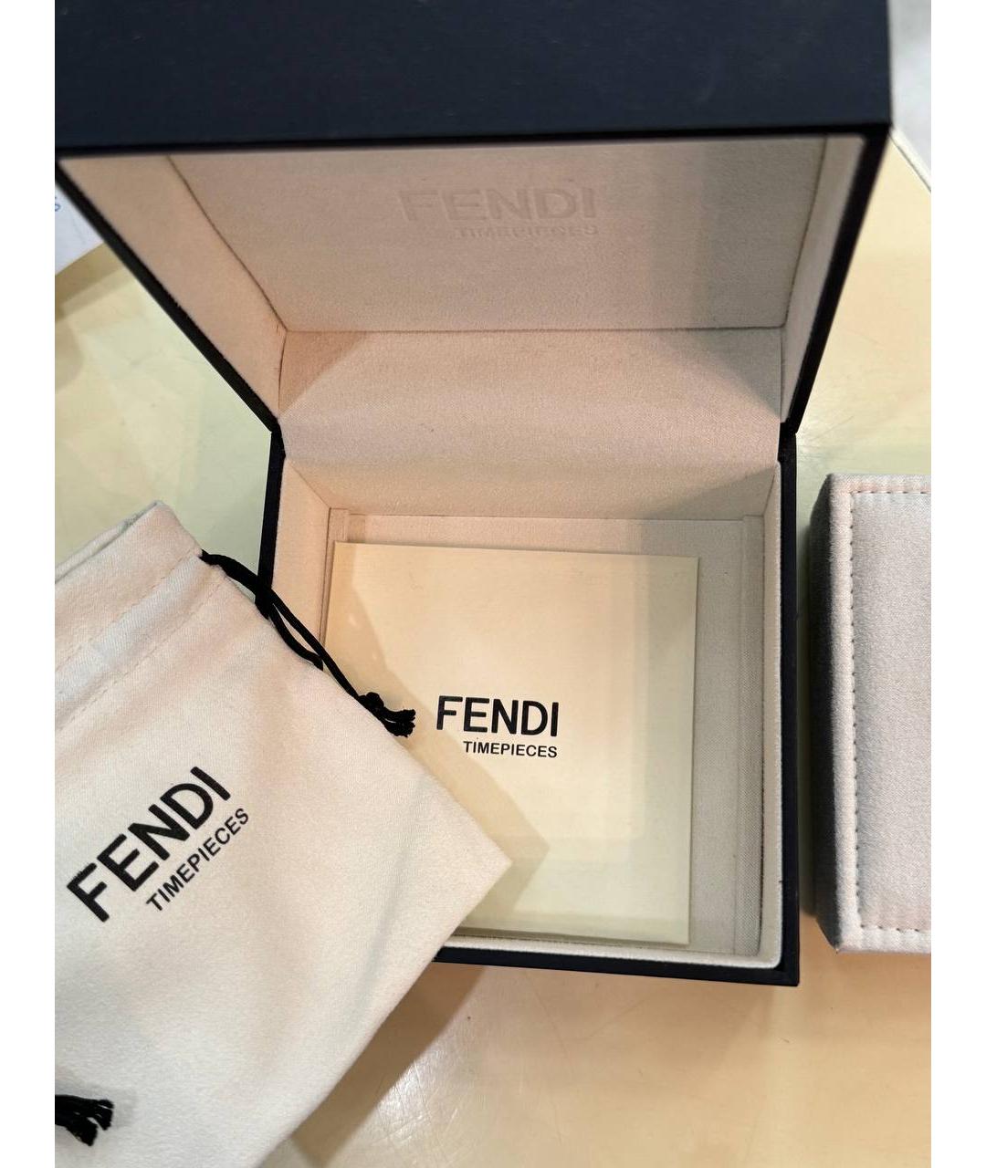 FENDI Коричневые стальные часы, фото 9