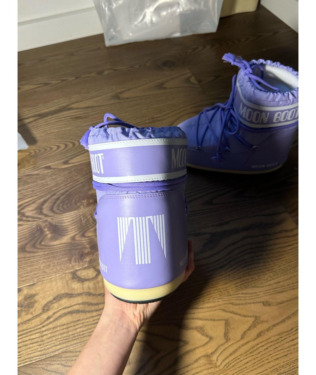 MOON BOOT Фиолетовые ботинки, фото 4