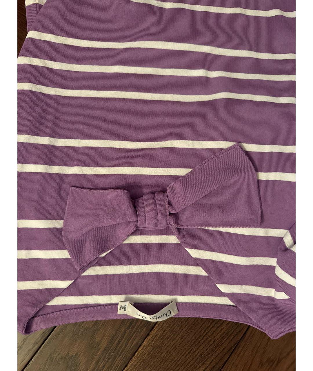 CHRISTIAN DIOR Фиолетовый вискозный джемпер / свитер, фото 4
