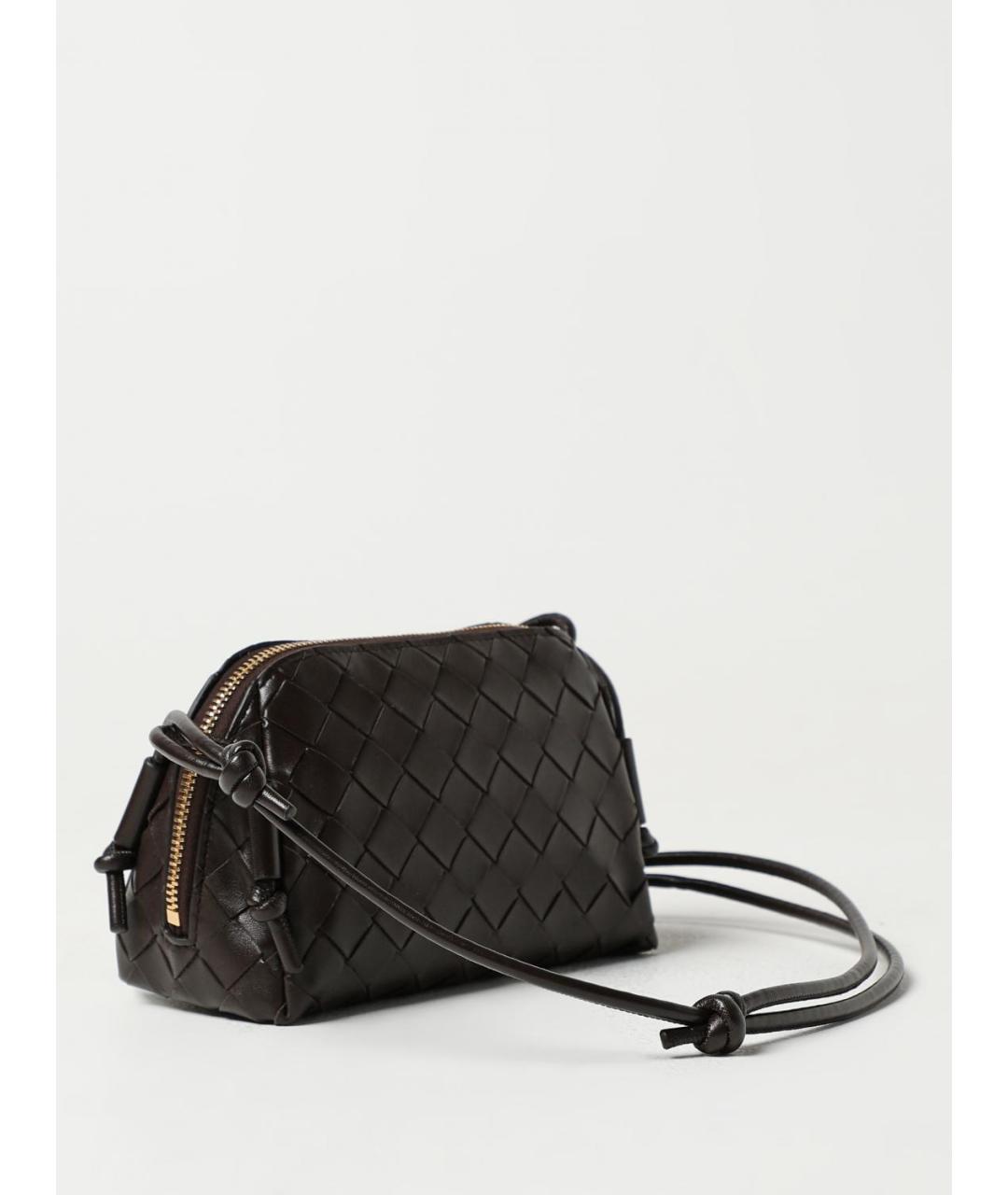 BOTTEGA VENETA Коричневая кожаная сумка через плечо, фото 3