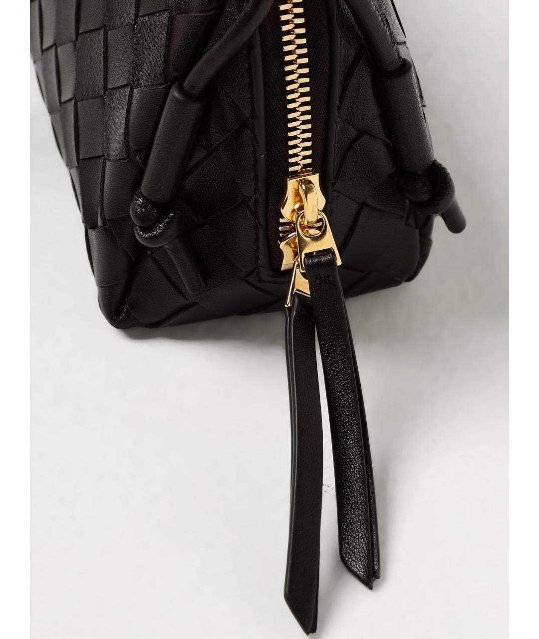 BOTTEGA VENETA Коричневая кожаная сумка через плечо, фото 4