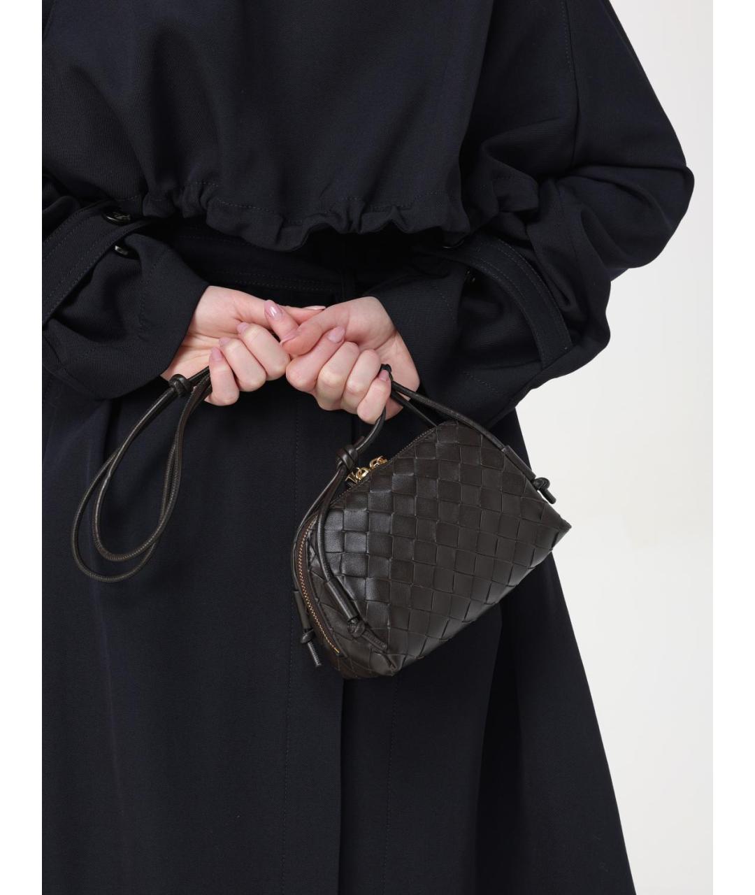 BOTTEGA VENETA Коричневая кожаная сумка через плечо, фото 2