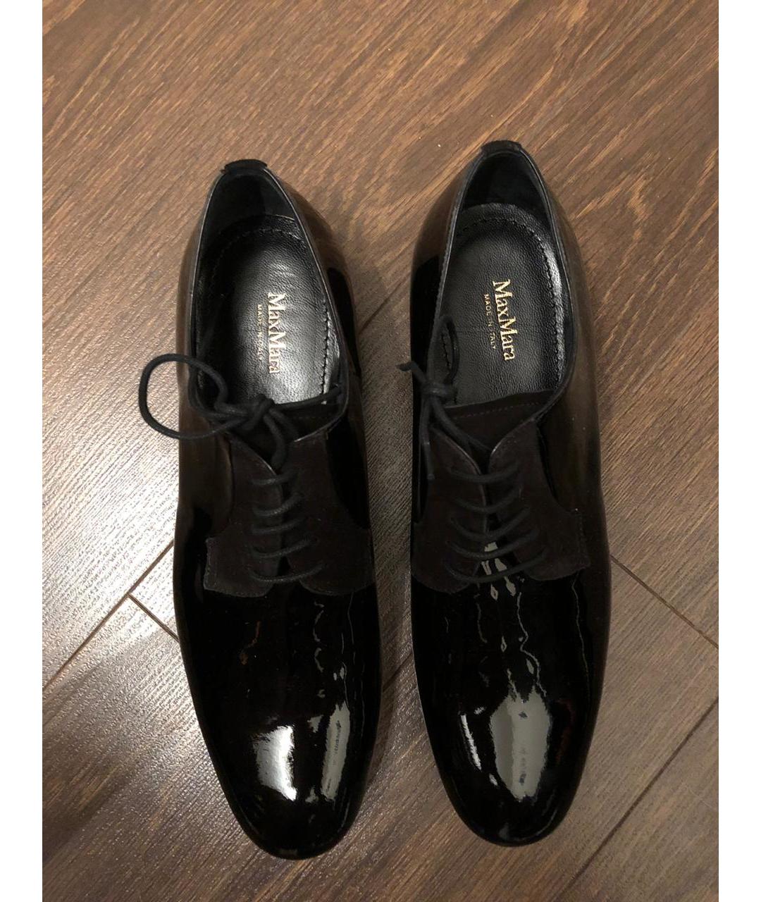 MAX MARA Черные ботинки из лакированной кожи, фото 2