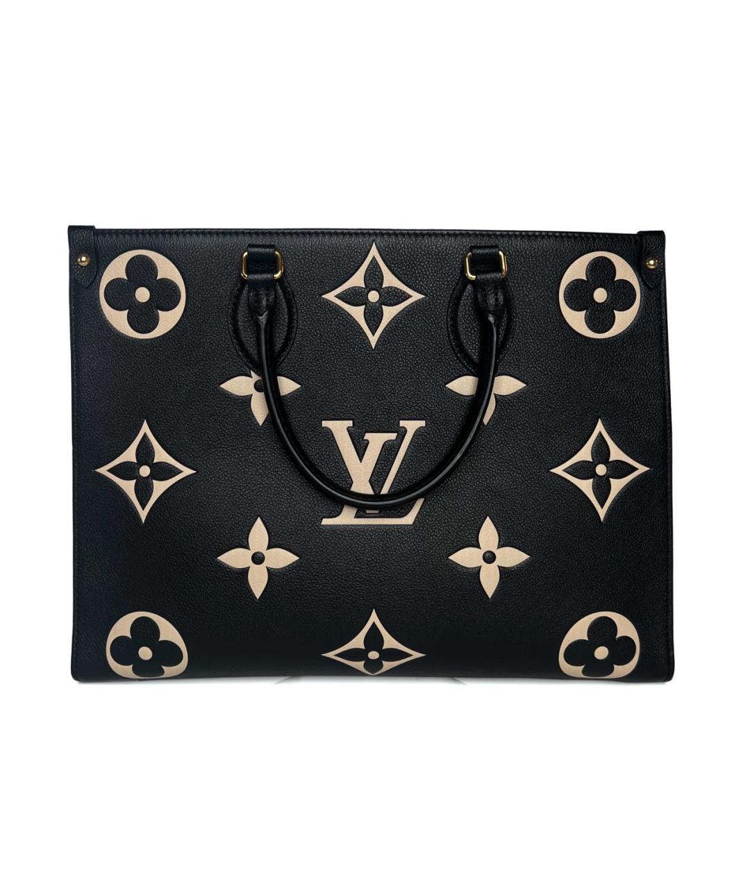LOUIS VUITTON Черная кожаная сумка тоут, фото 2