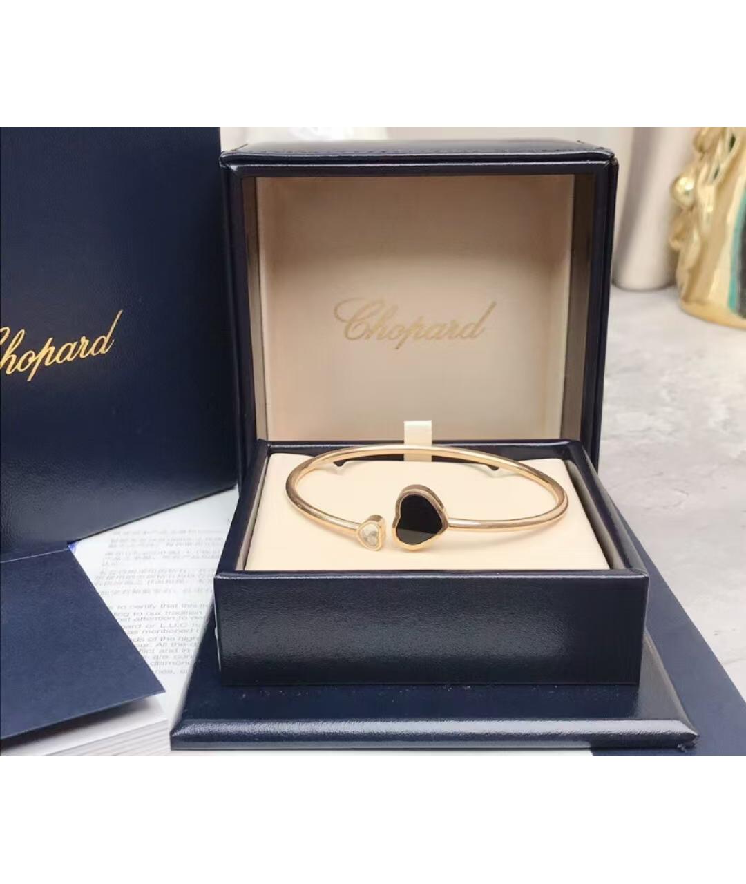 CHOPARD Черный браслет из розового золота, фото 2