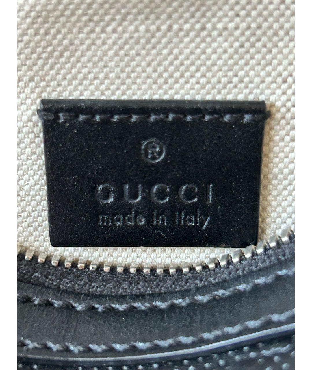 GUCCI Черная кожаная поясная сумка, фото 5