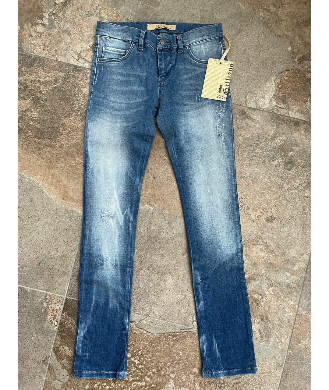 JOHN GALLIANO KIDS Синие хлопковые детские джинсы, фото 6