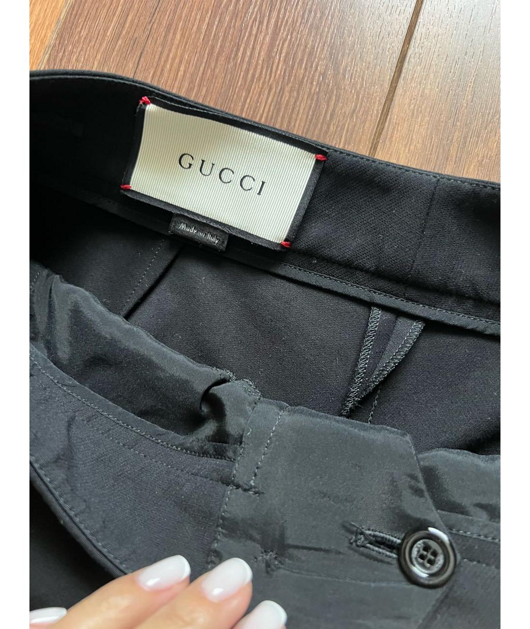 GUCCI Черные брюки узкие, фото 3