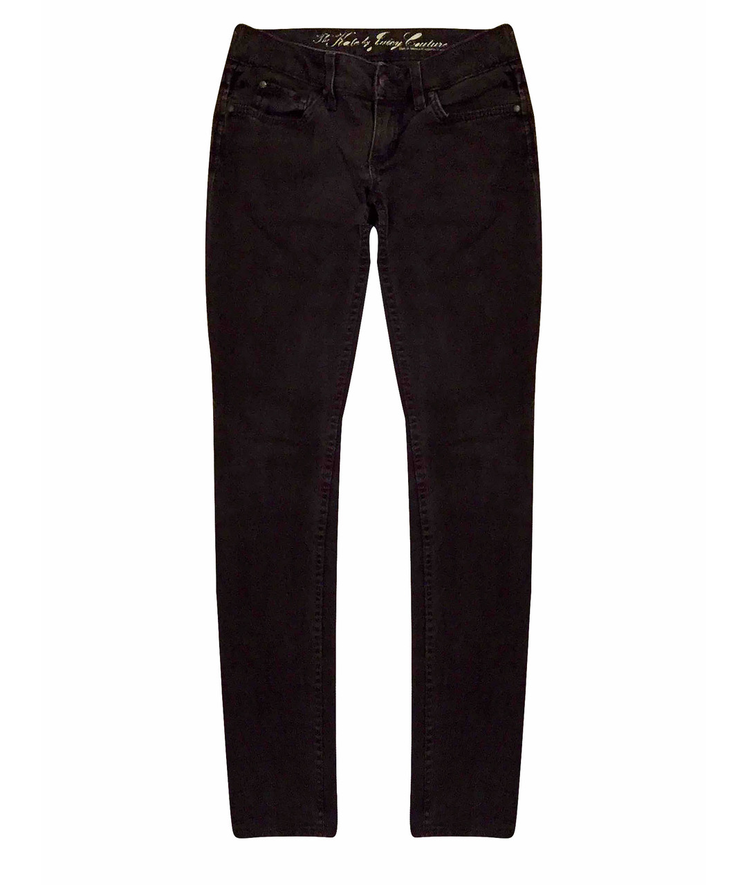 JUICY COUTURE Черные хлопко-эластановые прямые джинсы, фото 1